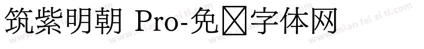 筑紫明朝 Pro字体转换
